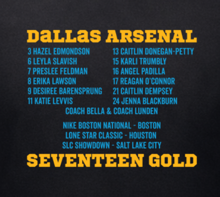 Arsenal 17- GOLD UNISEX TEE
